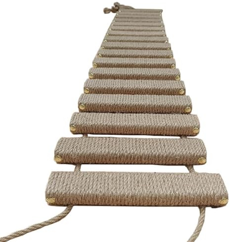SGLTY Katzenleiter, Brücke, Wand, Käfig, Sisalseil, Klettergerüst, Haustiermöbel, Treppe, Kratzbaum, Kätzchen, Spielzeug, Baumturm mit Hängematte (100 cm voller Sisalleiter)