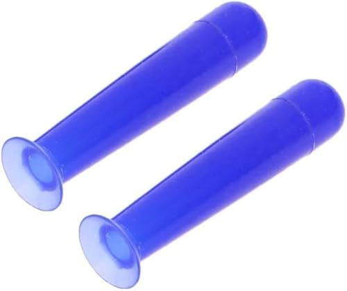 Opemg 2 x blaue Silikon-Saugnäpfe für weiche Kontaktlinsen, RGP-Einsatz-Entferner-Etuis, hält Kontakte sicher und hygienisch, Kontaktlinsenentferner, Kontaktlinsenzubehör, blau, Kontaktlinsenbehälter