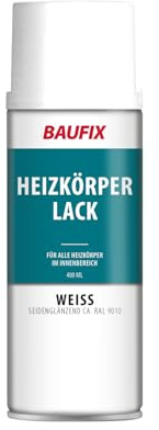 BAUFIX Heizkörperlack Spray weiß, seidenglänzend, 400 ml, langanhaltender Schutz, für Profis und DIY-Fans