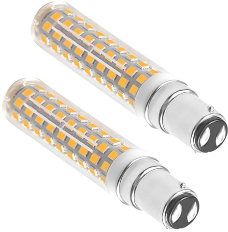 TRIJZHOU B15d Lampe Dimmbar 7W AC220-240V Warmweiß 3000K 2er-Set | ersetzt 70-75W Halogen, 800 Lumen, Doppelkontakt, Maiskolben