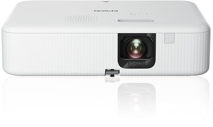 Epson CO-FH02 | Full-HD-1080p-Smart-TV-Projektor | Android TV | 3LCD | 3.000 ANSI-Lumen | 391-Projektionsfläche | Einfache Einrichtung | Trapezkorrektur | HDMI | Für Zuhause und Büro | Weiß