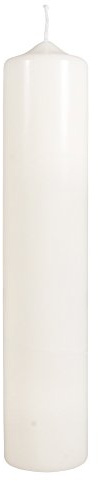 Rayher 3140396 Stumpenkerze, creme, rund, Länge 30 cm, 6 cm ø,100% Paraffin, RAL-Gütezeichen, Rundkerze, Taufkerze, Kommunionkerze, Kerzenrohling zum Verzieren und Basteln
