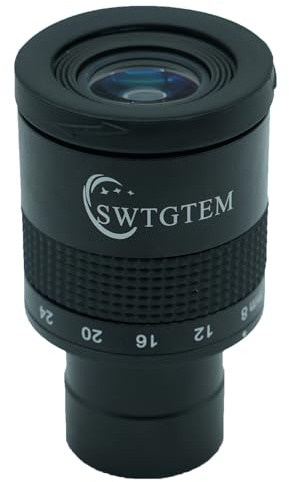 Telescope Ocular Zoom, 1.25 Inch 8-24 mm Zoom Eyepiece 40°-60° Field of View, 17-22 mm Eye Relief, FMC 9 Element 6 Group Telescope Accessories for Astronomical Telescopes Planet Moon Astronomical