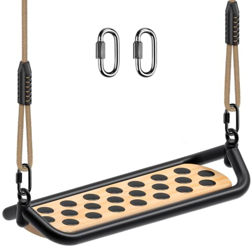 Dolibest Schaukel Kinder Babyschaukel Outdoor Holz Breit Schaukelsitz | Kleinkind Teen Erwachsene,Schaukelbrett,120-160cm Seil,227kg,Spielplatz Garten Kinderzimmer,Metallrahmen,Rutschfest