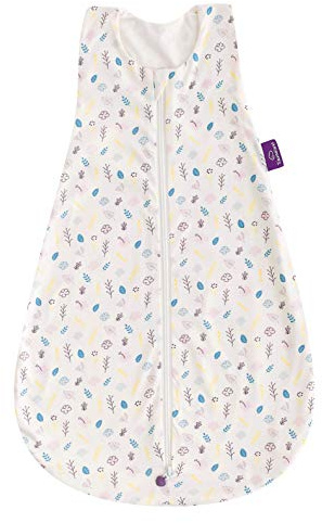 Träumeland S0200902 Sommerschlafsack LIEBMICH Baumwolle, Größe 60 cm, Design 'Blumig': Ohne optische Aufheller, mehrfarbig, 240 g