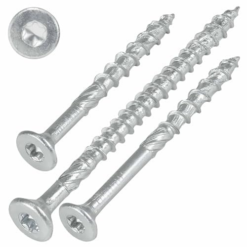 SCREW REBEL Holzschrauben 8,0 x 140 mm, 50 Stück, hell verzinkt - Universalschraube mit Doppelspiralgewinde, Spanplattenschraube mit TX40 Antrieb und ETA Zulassung
