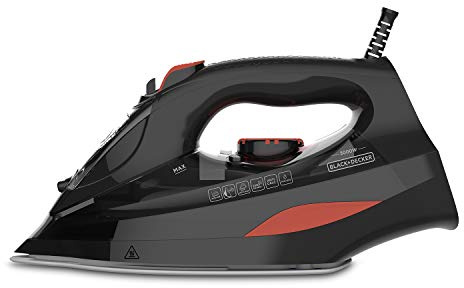 Black+Decker - Dampfbügeleisen 3000W, 200 g/min, Keramiksohle, Vertikaldampf