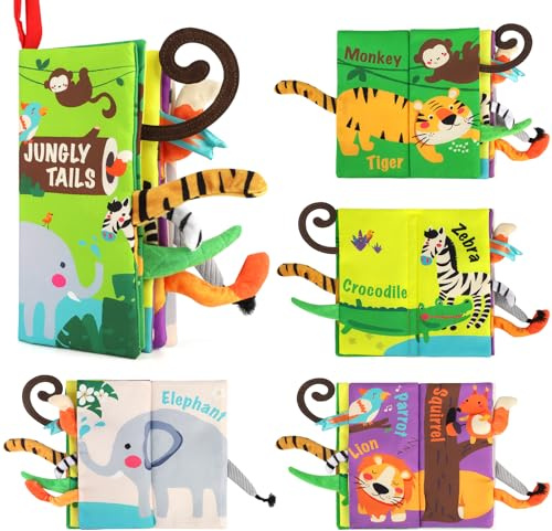 beiens Baby Spielzeug 6 Monate,Babybuch stoffbuch fühlbuch knisterbuch Bilderbuch Stoffbücher Kinderwagen Neugeborene Spielzeug ab 0 3 6 Monate, Baby Bücher Quiet Book Geschenk für Jungen Mädchen