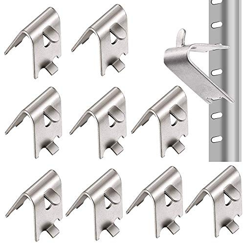 Kühlschrank Regal Clip, Edelstahl Kühlschrank Regal Clip, 1,5 mm, 10 Stück | Gefrierschrank Regal Clip, 1,5 mm Verdicken 304 Edelstahl Langlebig Kühlschrank Regal Clip für Kühlschrank, Gefrierschrank