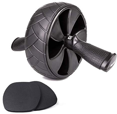 PULLUP & DIP Bauchroller, Ab Wheel mit ergonomischen Griffen und gepolsterten Kniematten, Bauchmuskelrad, Ab Roller für Bauchmuskeltraining & Heimtraining zu Hause
