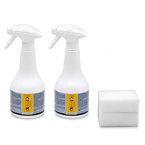 2 Stück Innotec Innoplast Cleaner Flugrostentferner - entfernt Flugrost, Nikotin, Fett, Schmutz - Innoplast Cleaner 500ml + Reinigungsschwamm - Silikonfrei für Lackierereien und Karosseriewerkstätten