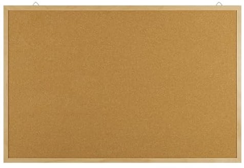 OFFICE PRODUCTS Pinnwand Notizbrett aus Kork / 40 x 30 cm/ 1 Stück/Rechteckig/Korktafel Korkplatte Korkwand Kork/ideal für Zuhause und fürs Büro/Holzrahmen Memoboard