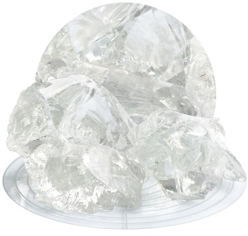 Schicker Mineral Glassteine zur Befüllung von Gabionen, als Gabionensteine und Dekosteine geeignet, zur Gartendeko, Glasbruch, praktisch verwitterungsfrei (Weiss, 20 kg 60-120 mm)