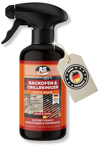 AS Backofenreiniger & Grillreiniger extra stark | Profiqualität aus der Gastronomie | Entfernt Fett & Eingebranntes | Kein Gel – direkt aufsprühen | Made in Germany, 500 ml