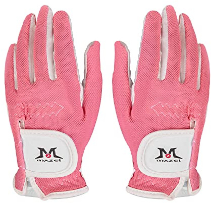 MAZEL Kinder-Golfhandschuhe für Links- und Rechtshänder, aus hochwertigem PU, atmungsaktives Netzgewebe für besseren Halt, erhältlich in S, M, L