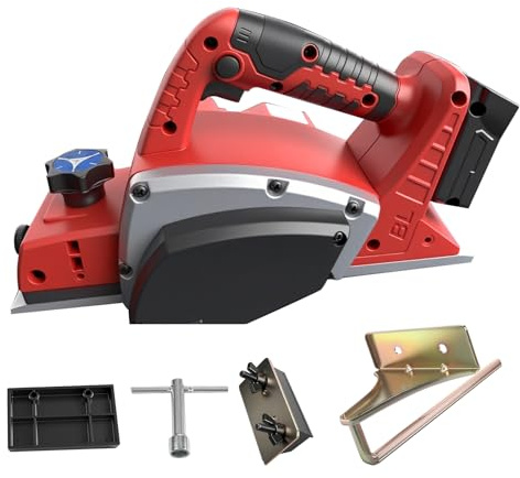 TALOEYH – Akku-Handhobel für Milwaukee 18-V-Akku, bürstenloser Elektro-Handhobel mit 15.000 U/min, 3-1/4-Zoll-Elektro-Holzhobel für die Holzbearbeitung, für Tischler und Heimwerker (ohne Akku)
