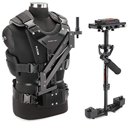 FLYCAM HD-3000 Kamera-Steadycam-System mit Komfortarm und Weste, Tischklemme und Unico-Schnellwechselplatte, unterstützt Kameras mit einem Gewicht von bis zu 3,5 kg (CMFT-Hd3), Schwarz