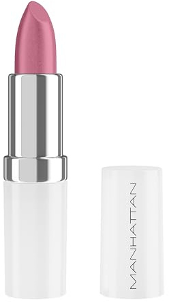 Manhattan Lasting Perfection Satin Lipstick 740 Doll Me Up, Lippenstift für intensive, langanhaltende Farbe und feuchtigkeitsspendende Pflege