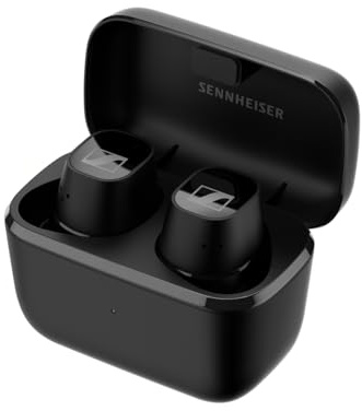 Sennheiser CX Plus True Wireless–Bluetooth-In-Ear-Kopfhörer: Musikhören und Telefonieren mit Active Noise Cancellation, anpassbarer Touch-Bedienung, Bass Boost,IPX4 und 24h Akkulaufzeit, schwarz,klein