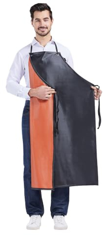 Nanxson wasserdicht schürze metzgerschürze fleischerschürze spülschürze | Unisex Herren PVC Ölresistenz Arbeitsschürze für Geschirr spülen,Schlachten,Autowaschen,Gartenarbeit,Lackieren