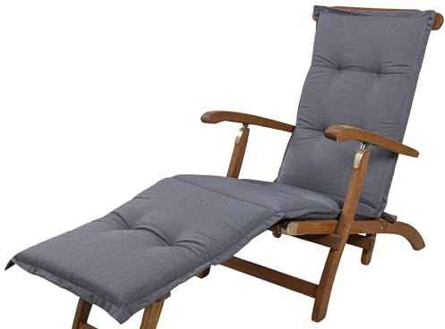 50089-51 Auflage Deckchair Florence grau meliert 190x49x6 cm