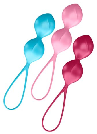 Satisfyer V Balls | Liebeskugeln | Beckenboden-Trainer für Frauen | Kegel Bälle 3er Set | Beckenbodentraining Spielzeug | Hochwertiges Silikon | Für intensiveren Sex | Erotik