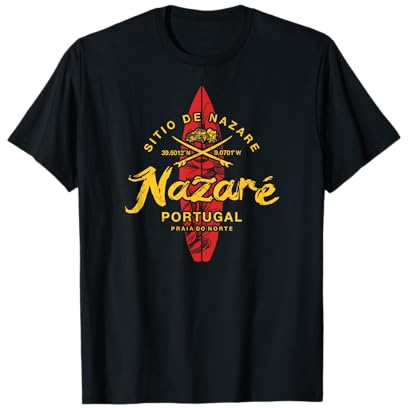 Nazare Portugal Vintage Surfen T-Shirt