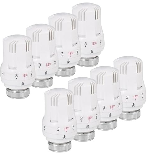 8 Stück Heizkörper Thermostatkopf,Heizkörperventil für Gewinde,Thermostat Heizung,Thermostat-Kopf,Thermostatkopf Ersatzkopf,Heizungsthermostat,Heizkörperthermostat für Zuhause Büro
