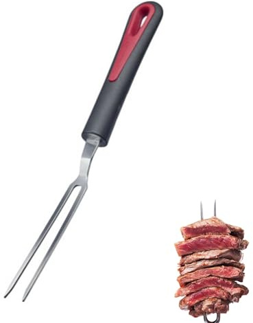 Westmark Fleischgabel Gallant – lange, schlanke Zinken, zum Tranchieren | Fester Halt im Braten, langer Soft-Touch-Griff, Aufhänge-Öse, spülmaschinengeeignet, Kunststoff/Edelstahl, 29492270