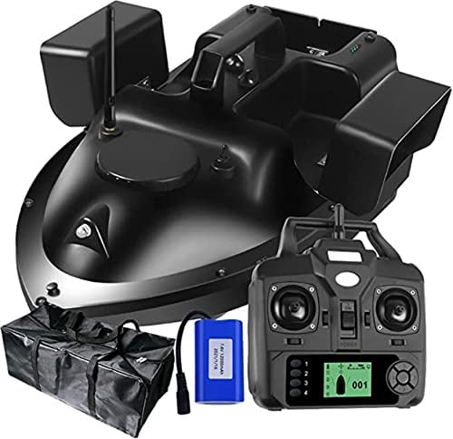 Futterboot mit GPS RC Boot, Fischköder-Boot Angelköder-Boot, GPS Cruise Köder-Boot Mit 12000Mah Batterie (Schwarz)