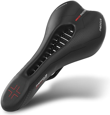 BÜCHEL WITTKOP Fahrradsattel mit innovativem 5 Zonen Medicus Konzept und orthopädischer Memory Foam Polsterung I bequemer Fahrrad Sattel für Damen & Herren I MTB, Trekking, City
