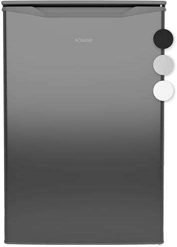 Bomann® Gefrierschrank | 87 L | energieeffizient, leise & klein | ≤ -18 °C, stufenlos regelbar | 3 Schubladen & Eiswürfelschale | 4-Sterne-Gefrierfach, Türanschlag wechselbar | GS 7253 inox