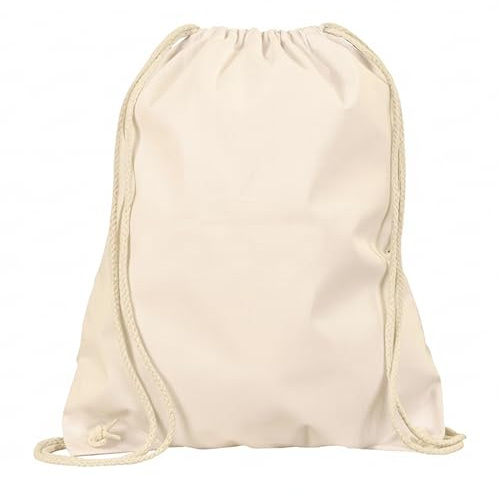 Veproli Baumwoll Turnbeutel Sportbeutel Zuziehbeutel Gymsack Sack Jute Schule Rucksack (Natur)