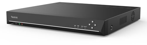 Reolink NVR 36 Kanal CCTV Überwachungskamera System mit 3 HDD Einschübe und O/I Alarmanlage, Ohne HDD und PoE-Anschluss, erfordert einen PoE-Switch. Unterstützt 16MP/12MP/4K/5MP HD IP Kamera, RLN36
