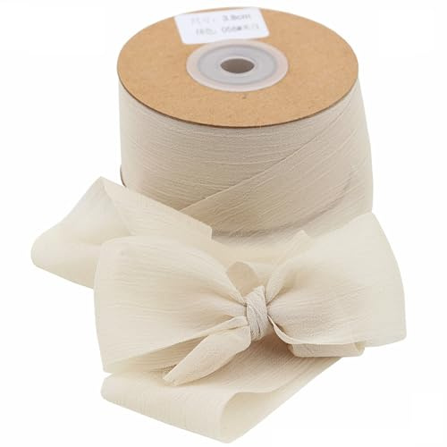 WDZGX Ribbons Schleifenbänder Geschenkband Ribbon Geschenk Band Beige