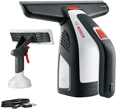 Bosch Akku Fenstersauger GlassVAC Solo Plus (für Fenster, Spiegel und Dusche, Laufzeit: ca. 35 Fenster, im Karton)
