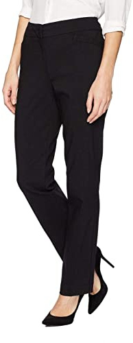 Briggs New York Damen Hose mit Geteilter Taille Anzughose, schwarz, 46