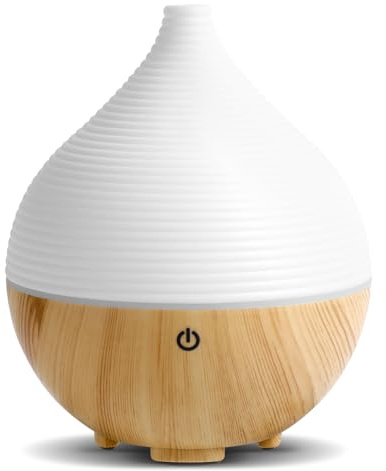 AiQInu Aroma Diffuser 160ml, Kleiner Ultraschall Aromatherapie Raumduft Diffusor für ätherische Öle mit 7-farbigem LED-Licht, BPA-Free, Automatischer Abschaltfunktion, Diffuser Luftbefeuchter für Zuha