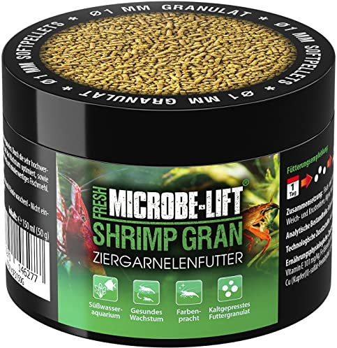 Garnelenfutter Neocaridina Caridina – kaltgepresstes Softgranulat 150 ml / 50 g – sinkend, wasserstabil & hochverdaulich – für Wachstum, Häutung & Farbenpracht – ARKA Shrimp Gran