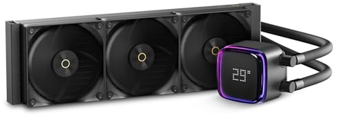 Ocypus Iota L36 BK AIO Wasserkühlung PC mit Digitalem Temperaturdisplay, 360mm CPU Kühler, ARGB Aluminiumpumpe, PWM Lüfter mit FDB Lagern, 300W TDP,für Intel LGA 115x/1200/1700/1851 & AMD AM4/AM5