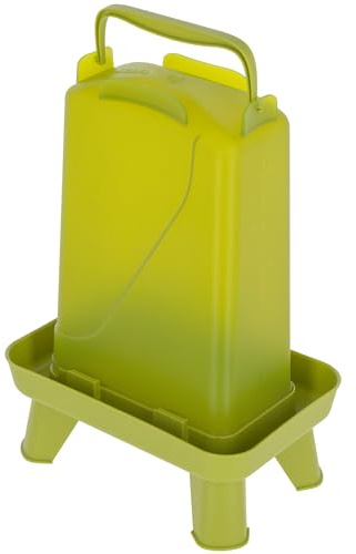 Kerbl Hobbyfarming Kunststofftränke mit Standfüßen, 3,5 l, grün, 16x24x35 cm, Geflügeltränke, Kunststoff, Geflügel