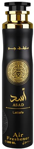 Lattafa Asad - Zitrisch, würzig, fruchtig, holzig, Bernstein Lufterfrischer, 300ml/10,1 Unzen