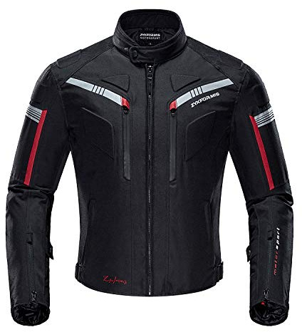 Zyxformis Motorradjacke Herren Wasserabweisend Winddicht, Motorrad Jacke mit Schulter & Ellbogen Protektoren für Sommer & Winter