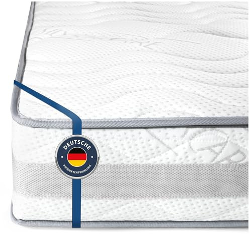 BMM Matratze Komfort Super XXL 90x200cm H4 extra fest/Kaltschaummatratze Öko-Tex Zertifiziert/ergonomische 7 Zonen/Höhe 23cm / Matratzen Deutsche Produktentwicklung