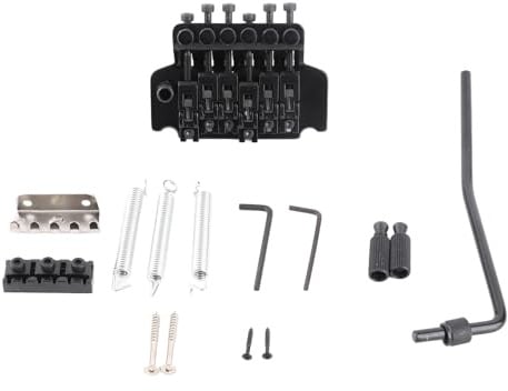 E-Gitarre Tremolo Bridge System Metall Vibrato Bridge für Floyd Rose Tremolo Style Ersatz(Schwarz)