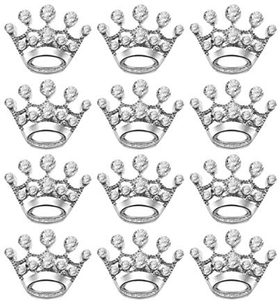 VICASKY Schützenfest Pin: 12PCS Krone Brosche Pin Krone Brosche Silber Kristall n Schals Schnalle Kragen Pin e e Gold Corsage Bouquet Kit Hochzeit e Mädchen