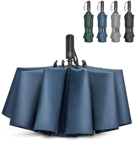 G4Free 62Inch Regenschirm Sturmfest Taschenregenschirm Großer Taschenschirm