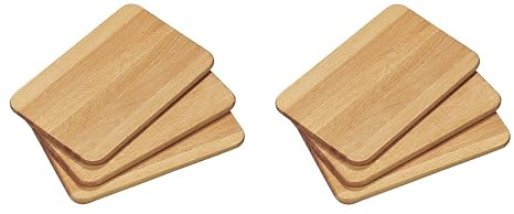 KESPER | Frühstücksbrettchen | 6er Pack | Buchenholz | Holz Schneidbrett für den täglichen Gebrauch | ideal zum servieren von Speisen
