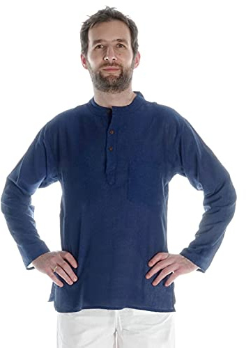 HEMAD Fischerhemd Kurta-Hemd Baumwolle Modell: Anfortas S-XXXL gestreift