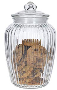 KitchenCraft Cookie/Keks-Vorratsglas, Vintage, Groß, 2.2 Liter – Durchsichtig